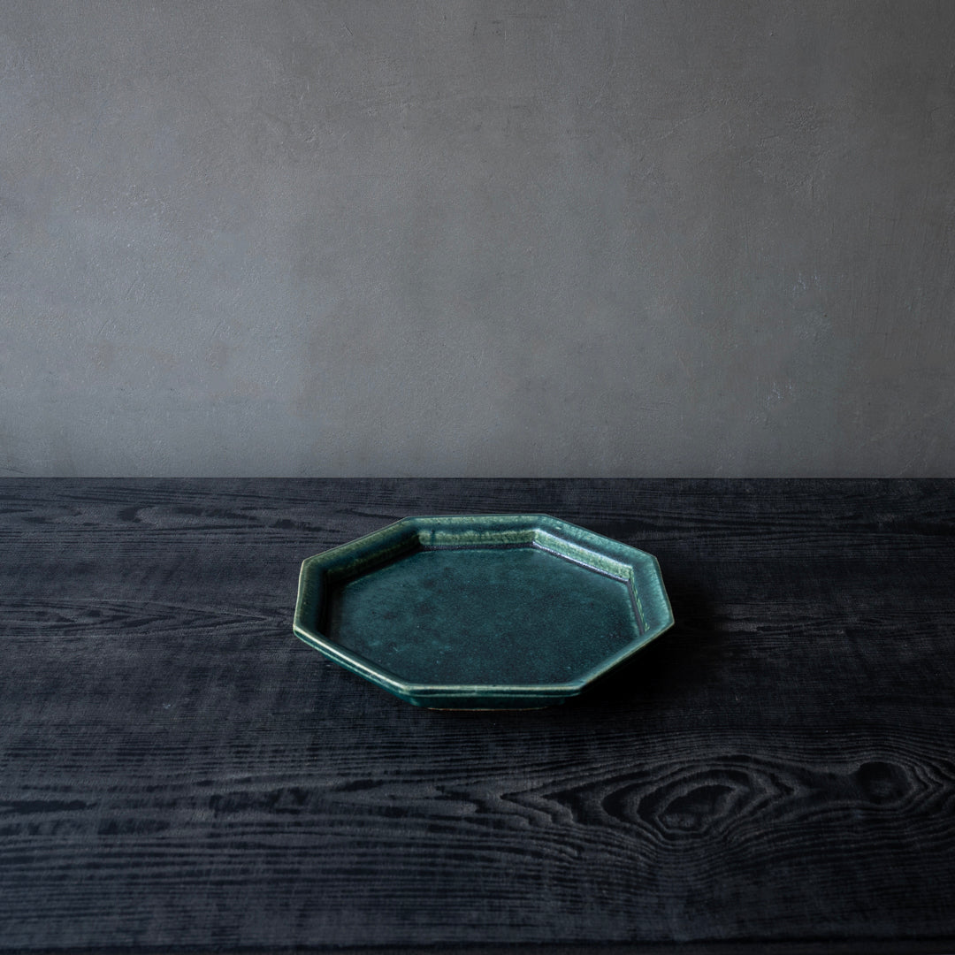 Michikazu Sakai Oribe ware Octagonal 22cm plate