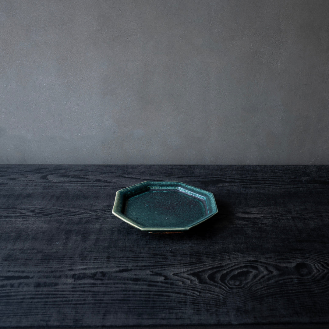 Michikazu Sakai Oribe ware Octagonal 17cm plate