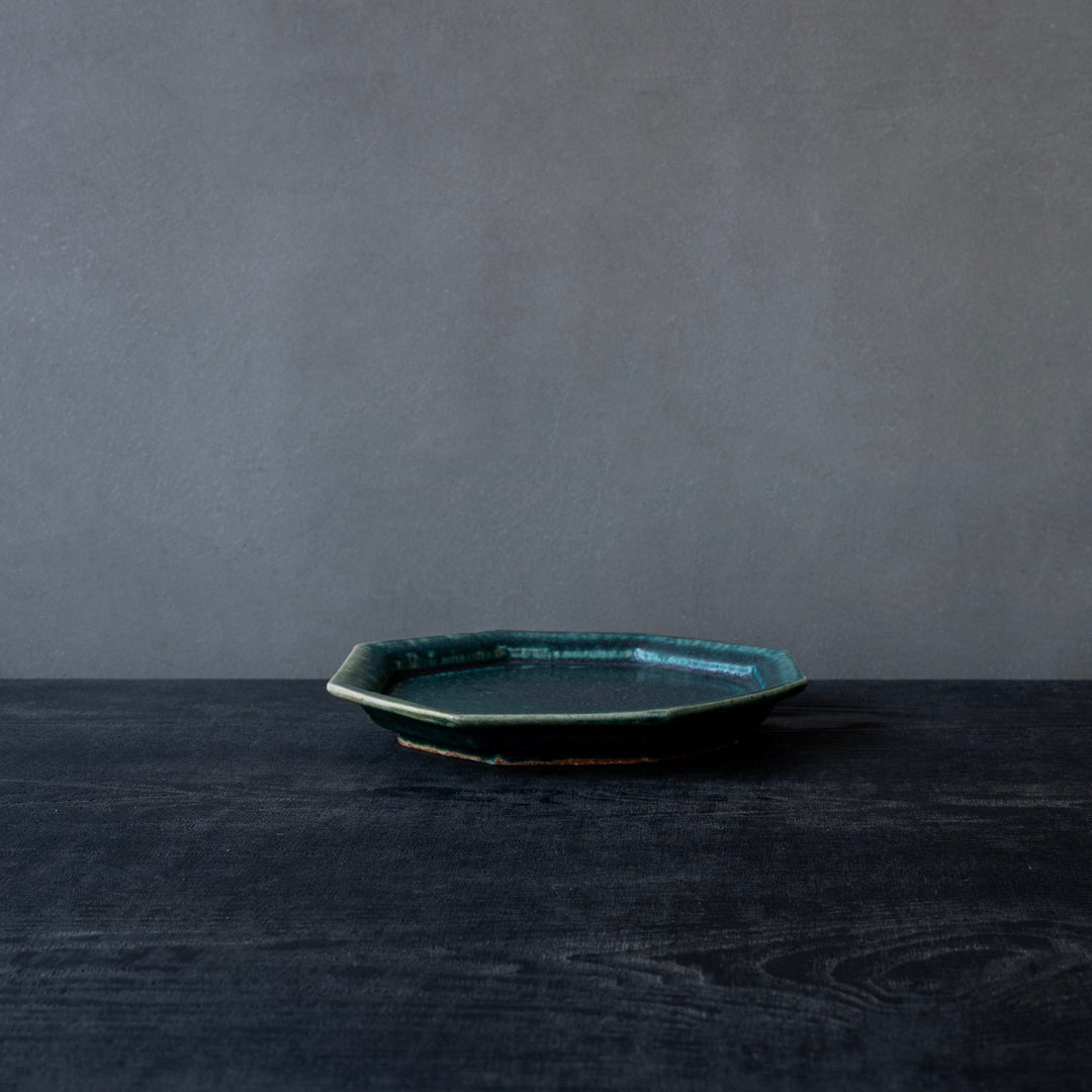 Michikazu Sakai Oribe ware Octagonal 17cm plate