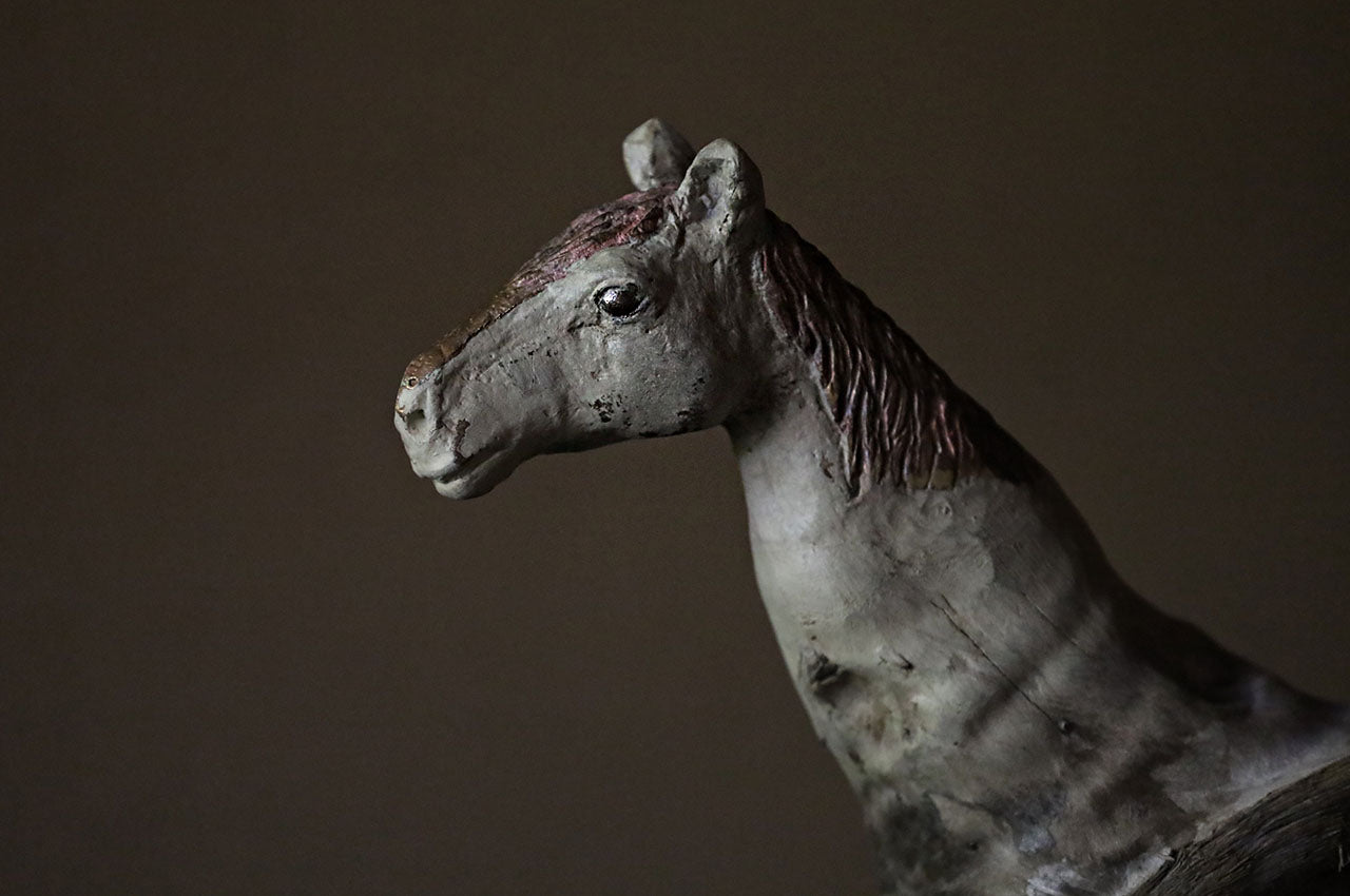 Norihisa Mizuta Brass and Driftwood Horse F
