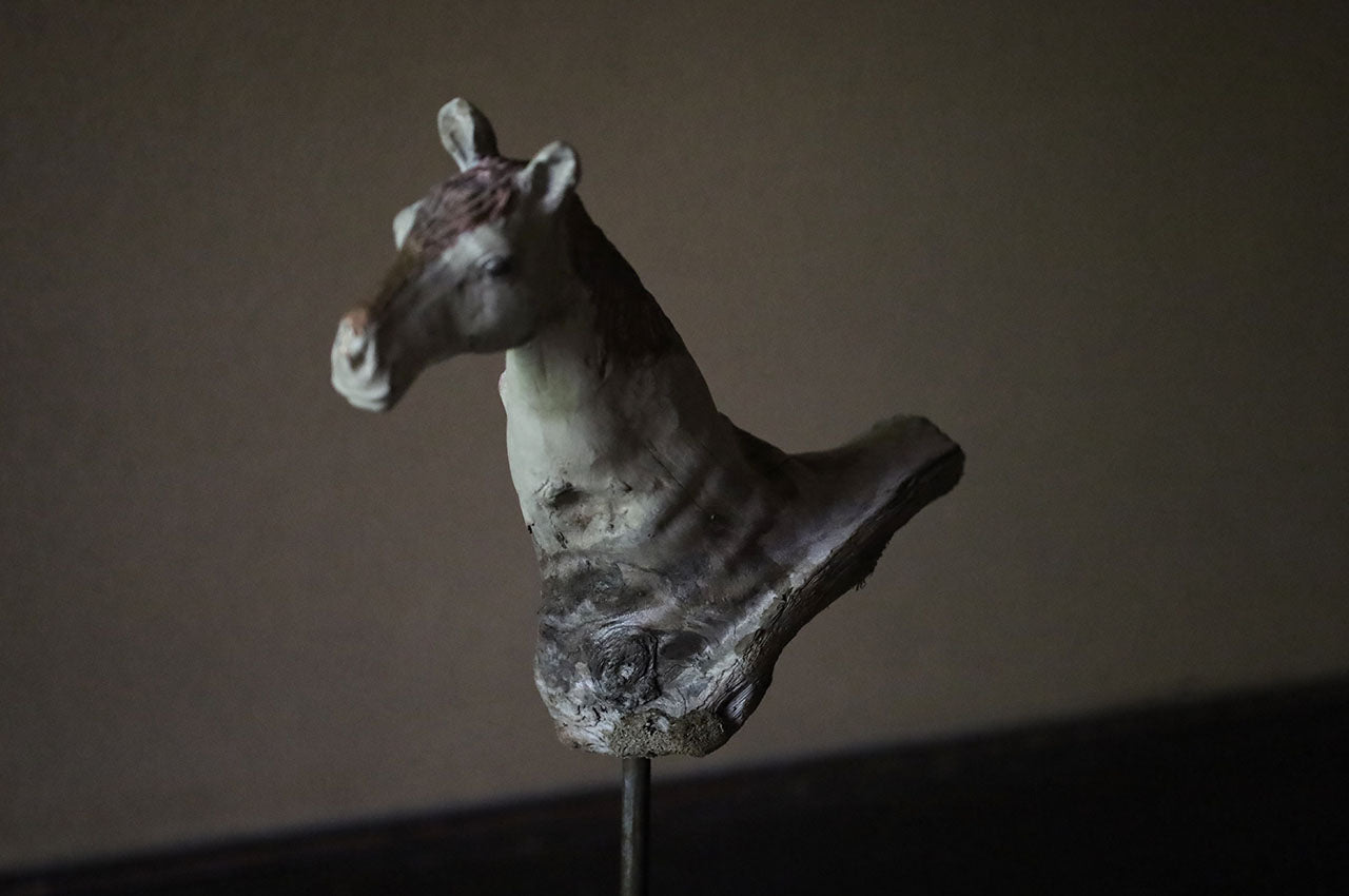 Norihisa Mizuta Brass and Driftwood Horse F