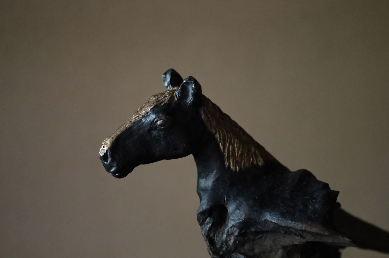 Norihisa Mizuta Brass and Driftwood Horse H