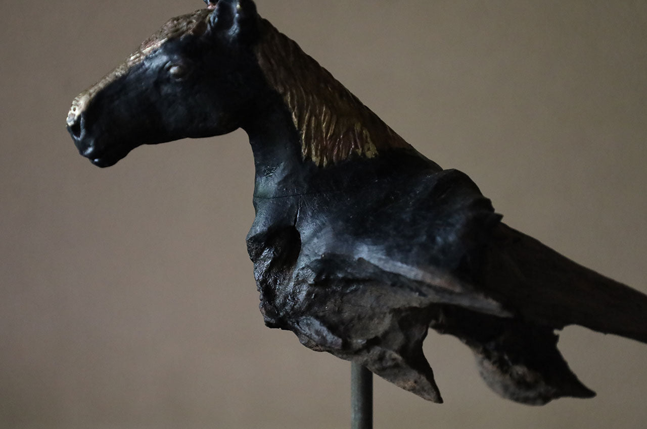 Norihisa Mizuta Brass and Driftwood Horse H