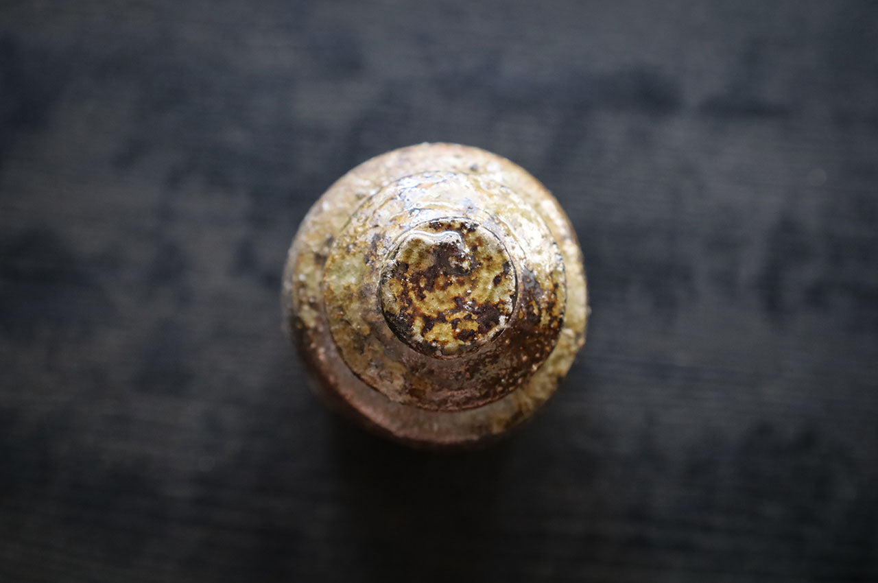 清水志郎 東近江土焼締茶入 C (26-6)
