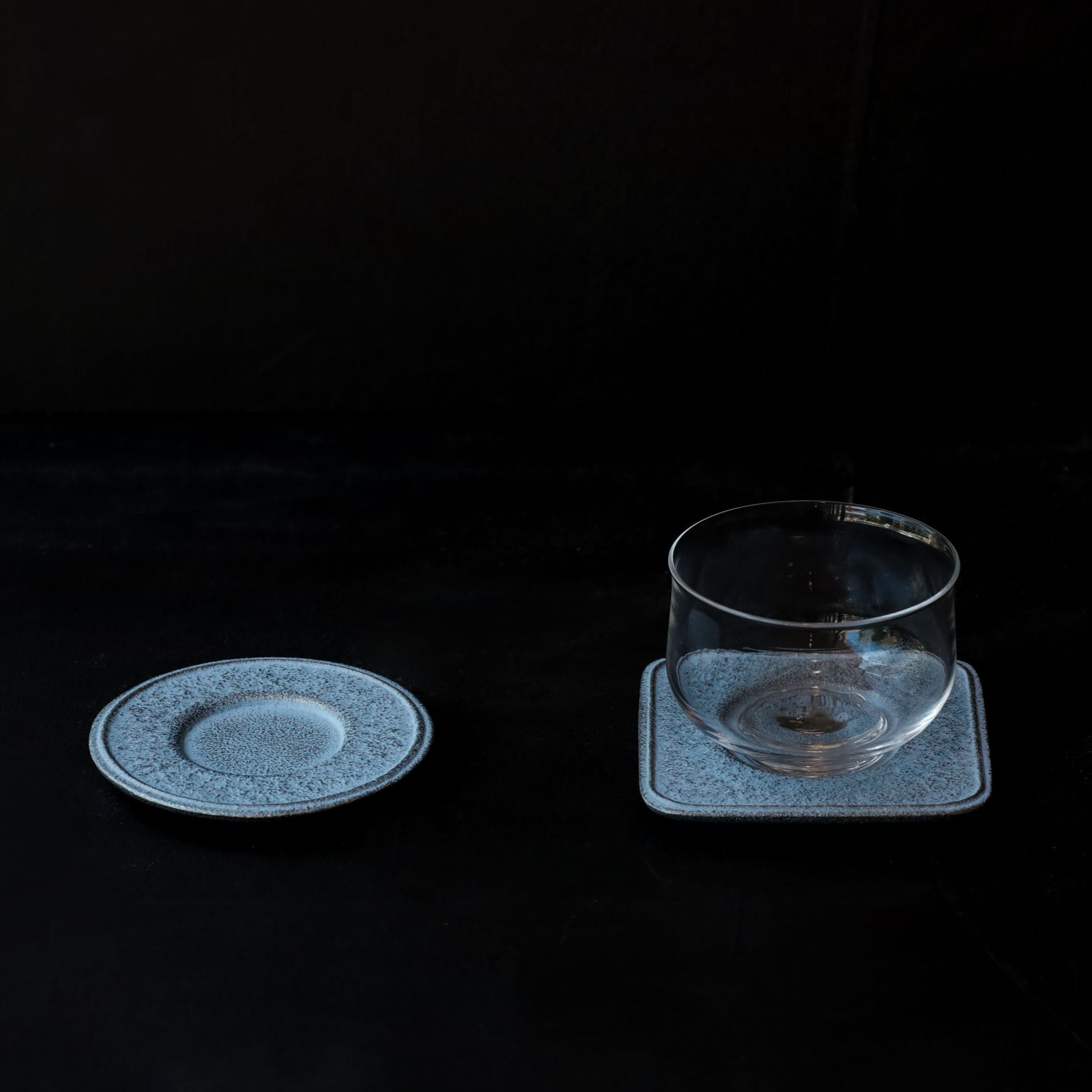 空間鋳造 茶托 Set 2pcs Ice Blue(紙箱仕様)