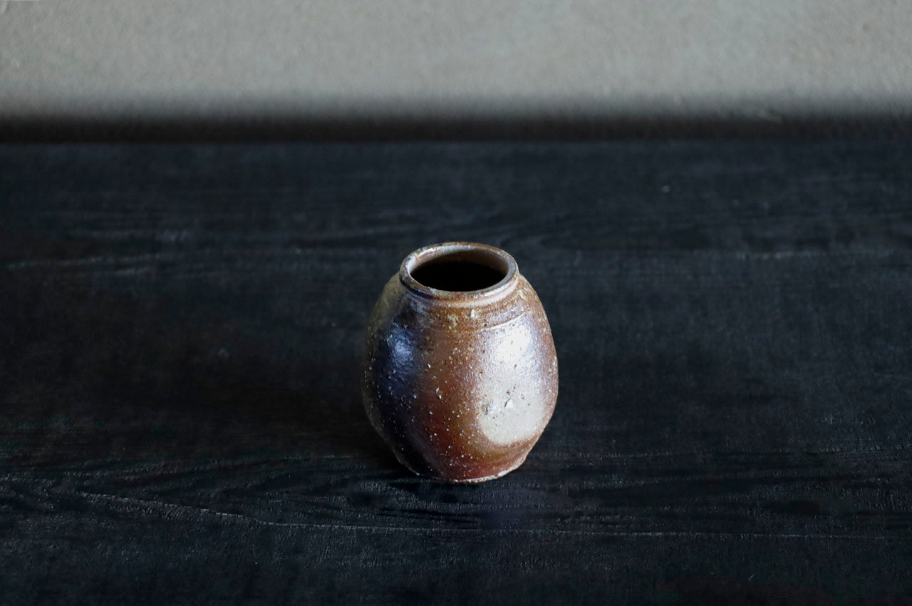 清水志郎 東近江土焼締茶入 D (26-6)