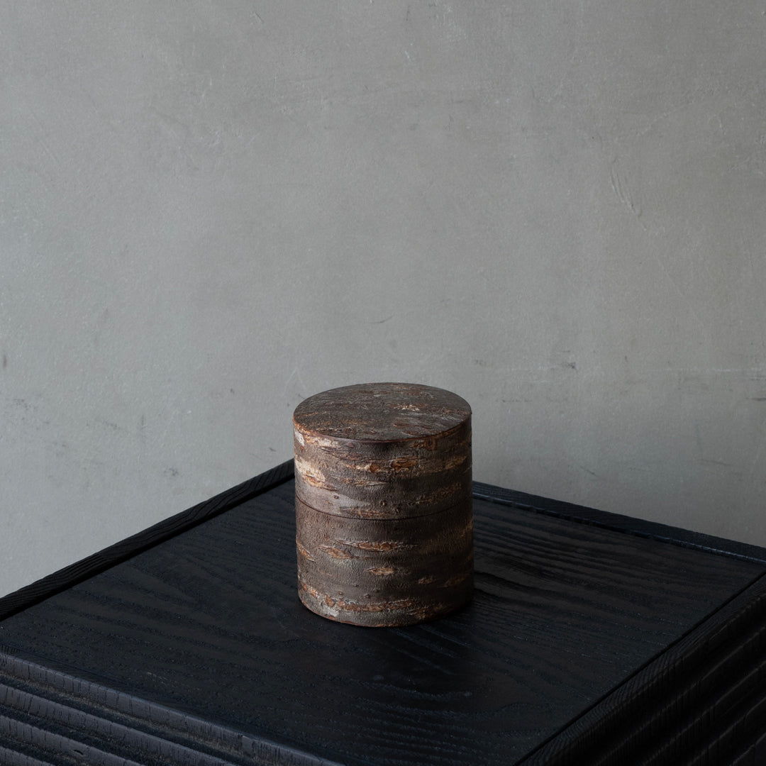 Suzutsu Tea Caddy, Large - Shimofuri-Gawa (Marble)
