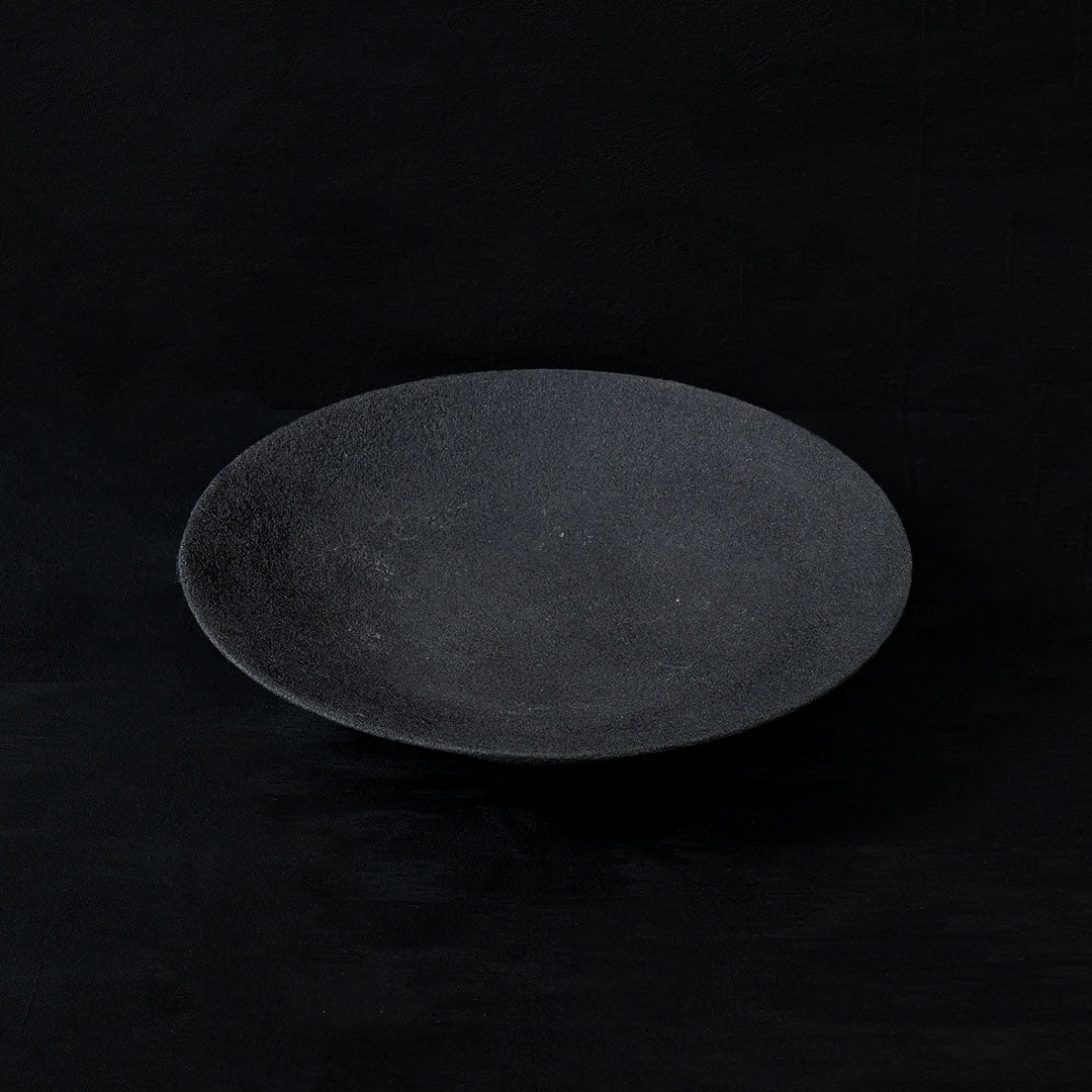 ●25-KF Sabi-urushi Deep Plate 24cm Black