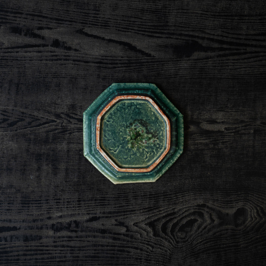 Michikazu Sakai Oribe ware Octagonal 17cm plate