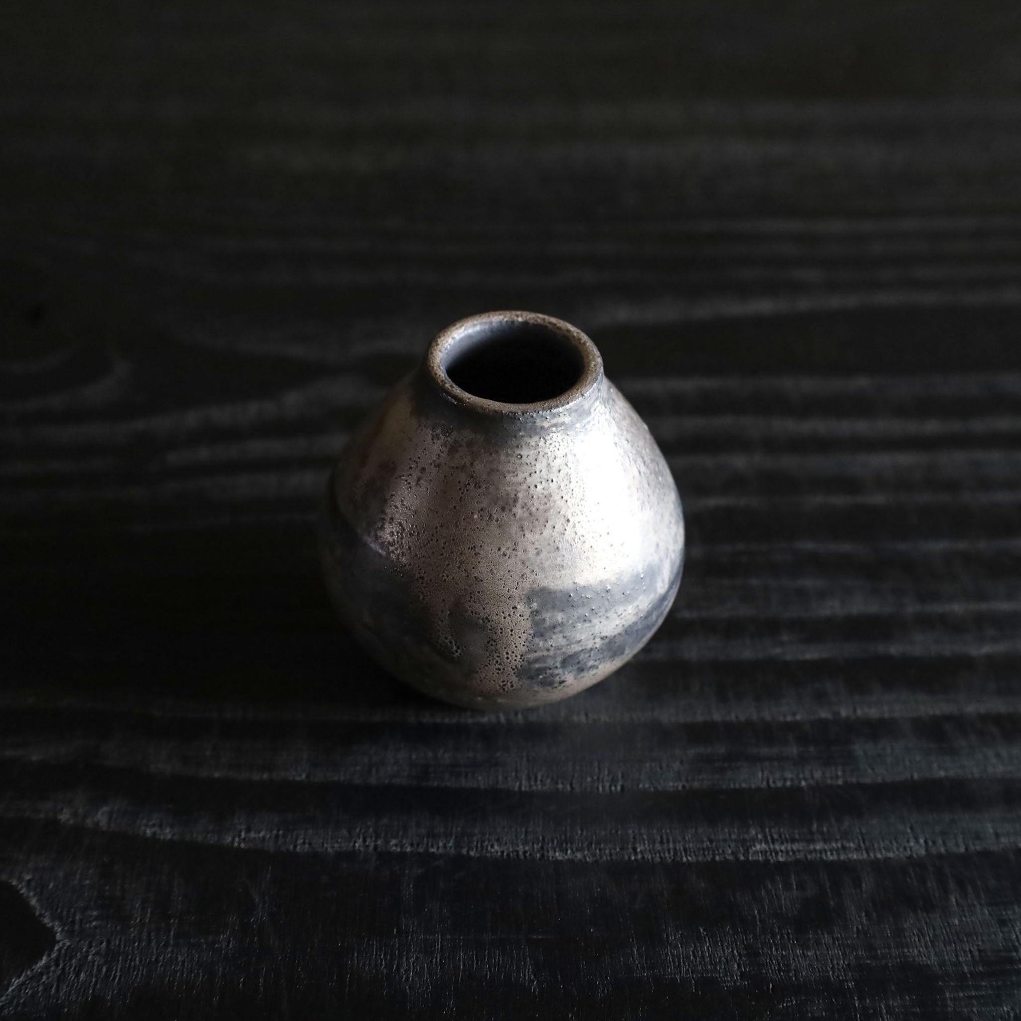 船串篤司 茶入れ(銀)