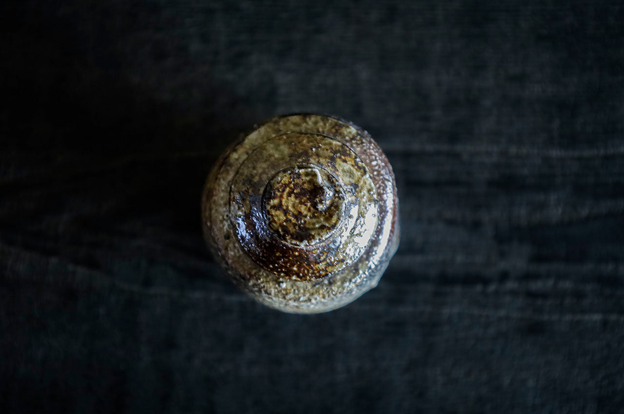 清水志郎 東近江土焼締茶入 C (26-6)