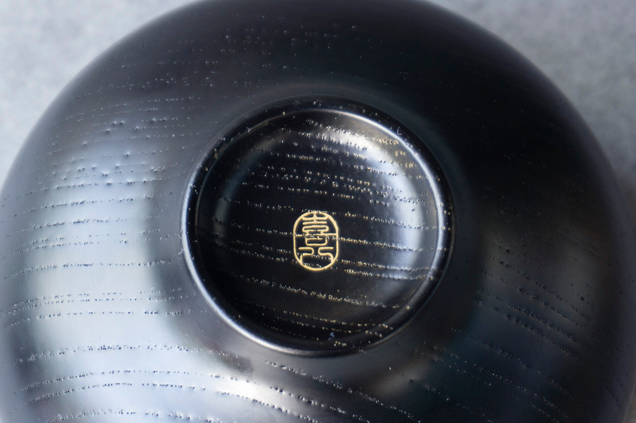 Zelkova Lily-shaped Bowl Black